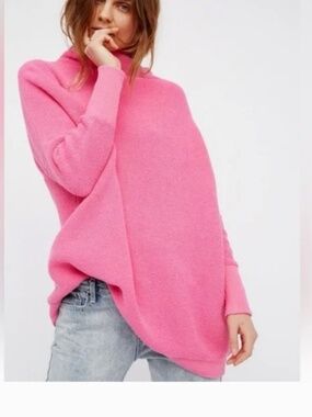 free people pink ottoman tunic sweater